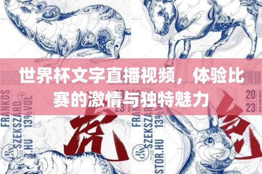 世界杯文字直播视频，体验比赛的激情与独特魅力漯河市盈旭机械设备有限公司