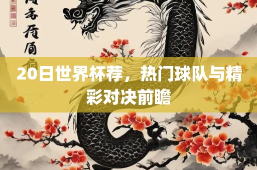 20日世界杯荐，热门球队与精彩对决前瞻