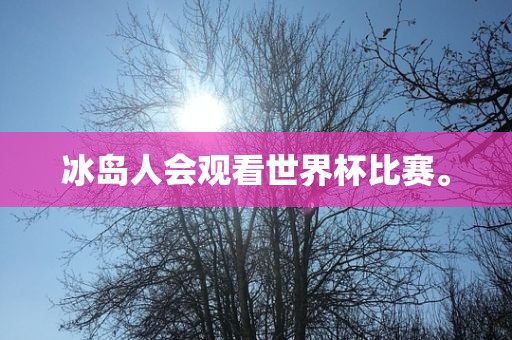 冰岛人会观看世界杯比赛。