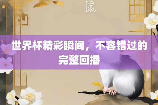 世界杯精彩瞬间，不容错过的完整回播