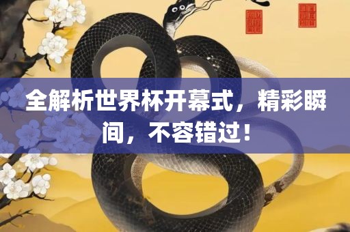 全解析世界杯开幕式，精彩瞬间，不容错过！