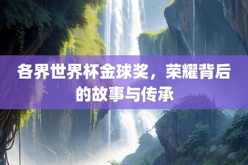 各界世界杯金球奖，荣耀背后的故事与传承漯河市盈旭机械设备有限公司