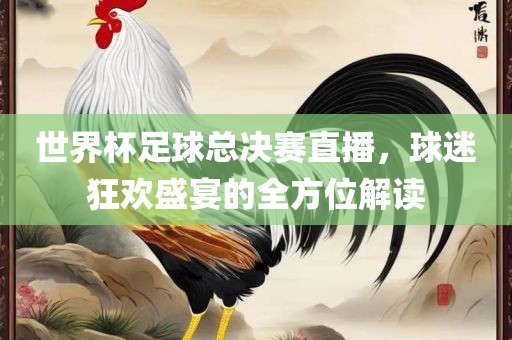 世界杯足球总决赛直播，球迷狂欢盛宴的全方位解读