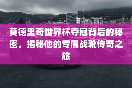 莫德里奇世界杯夺冠背后的秘密漯河市盈旭机械设备有限公司，揭秘他的专属战靴传奇之旅