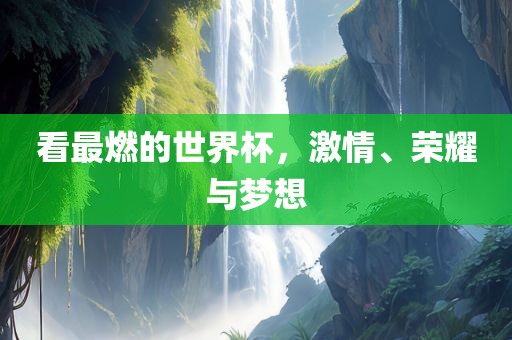 看最燃的世界杯，激情、荣耀与梦想