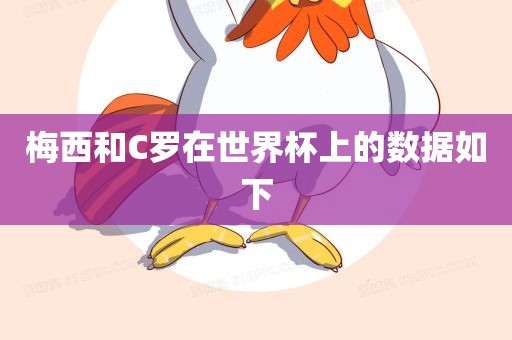 梅西和C罗在世界杯漯河市盈旭机械设备有限公司上的数据如下