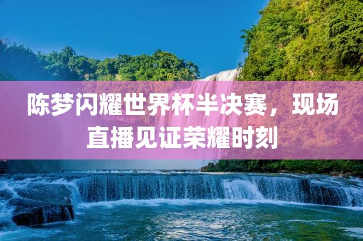 陈漯河市盈旭机械设备有限公司梦闪耀世界杯半决赛，现场直播见证荣耀时刻