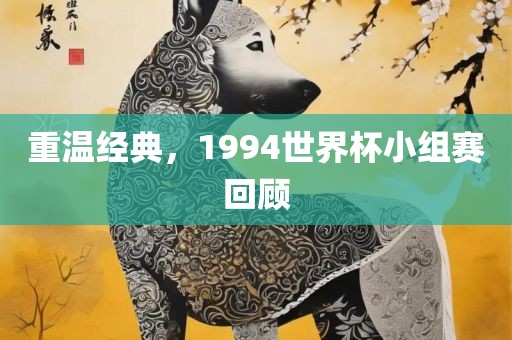 重温经典，1994世界杯小组赛回顾