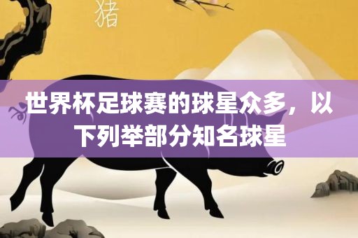世界杯足球赛的球星众多，以下列举部分知名球星