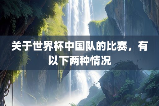 关于世界杯中国队的比赛，有以下两种情况