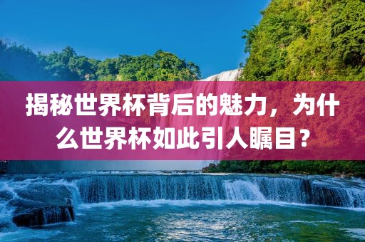 揭秘世界杯背后的魅力，为什么世界杯如此引人瞩目？