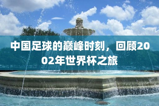 中国足球的巅峰时刻，回顾2002年世界杯之旅