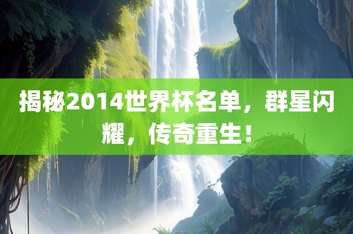 揭秘2014世界杯名单，群星闪耀，传奇重生！