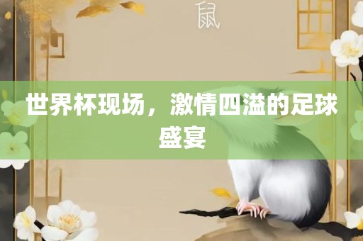 世界杯现场，激情四溢的足球盛宴