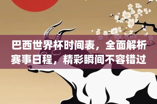 巴西世界杯时间表，全面解析赛事日程，精彩瞬间不容错过