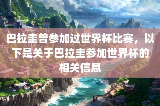 巴拉圭曾参加过世界杯比赛，以下是关于巴拉圭参加世界杯的相关信息
