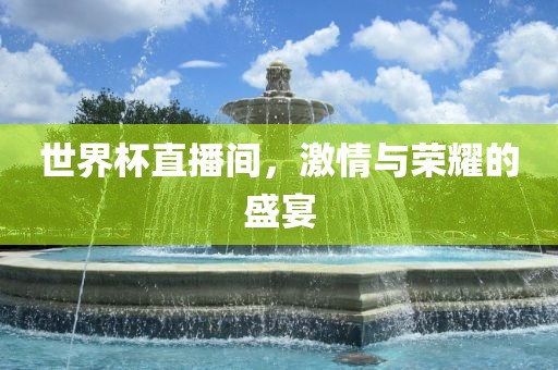 世界杯直播间，激情与荣耀的盛宴