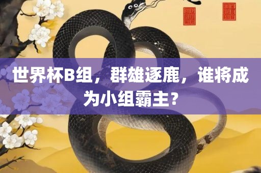 世界杯B组，群雄逐鹿，谁将成为小组霸主？