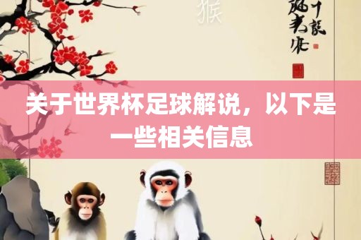 关于世界杯足球解说，以下是一些相关信息