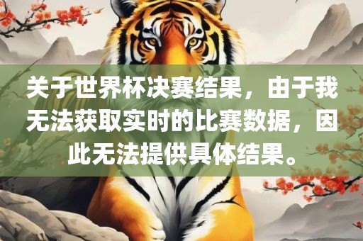 关于世界杯决赛结果，由于我无法获取实时的比赛数据，因此无法提供具体结果。