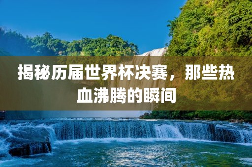 揭秘历届世界杯决赛，那些热血沸腾的瞬间漯河市盈旭机械设备有限公司