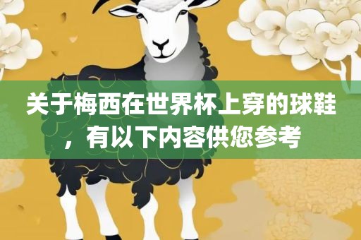 关于梅西在世界杯上穿的球鞋，有以下内容供您参考漯河市盈旭机械设备有限公司