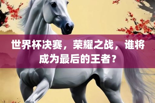 世界杯决赛，荣耀之战，谁将成为最后的王者？