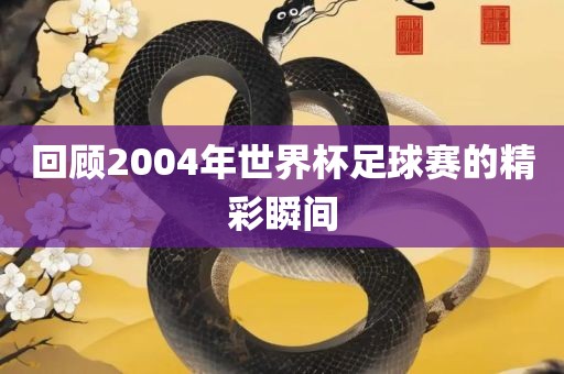 回顾2004年世界杯足球赛的精彩瞬间漯河市盈旭机械设备有限公司