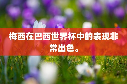 梅西在巴西世界杯中的表现非常出色。