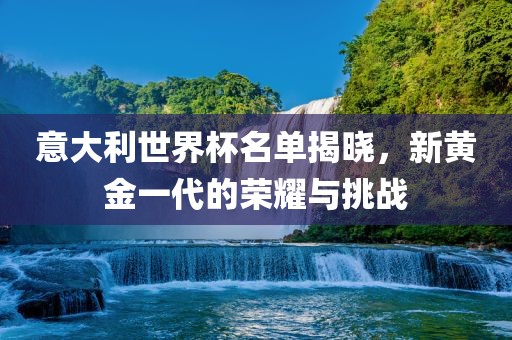 意大利世界杯名单揭晓，新黄金一代的荣耀与挑战