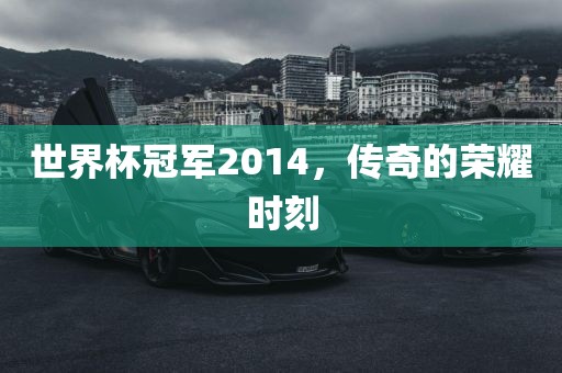 世界杯冠军2014，传奇的荣耀时刻