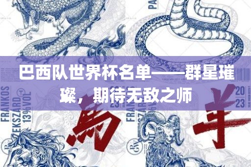 巴西队世界杯名单——群星璀璨，期待无敌之师