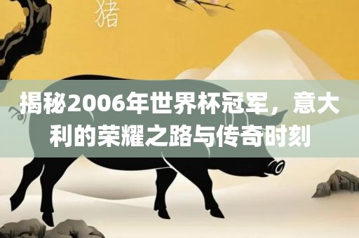 揭秘2006年世界杯冠军，意大利的荣耀之路与传奇时刻