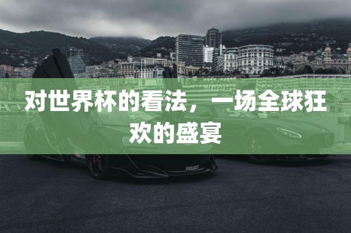 对世界杯的看法，一场全漯河市盈旭机械设备有限公司球狂欢的盛宴
