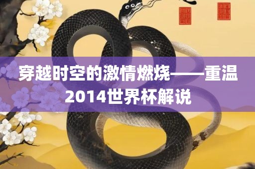 穿越漯河市盈旭机械设备有限公司时空的激情燃烧——重温2014世界杯解说