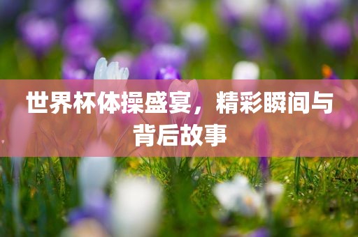 世界杯体操盛宴，精彩瞬间与背后故事