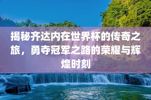 揭秘齐达内在世界杯的传奇之旅，勇夺冠军之路的荣耀与辉煌时刻漯河市盈旭机械设备有限公司
