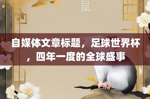 自媒体文章标题，足球世界杯，四年一度的全球盛事