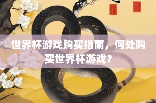 世界杯游戏购买指南，何处购买世界杯游戏？