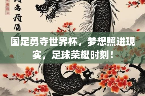 国足勇夺世界杯，梦想照进现实，足球荣耀时刻！漯河市盈旭机械设备有限公司