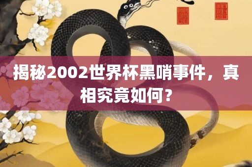 揭秘2002世界杯黑哨事件，真相究竟如何？