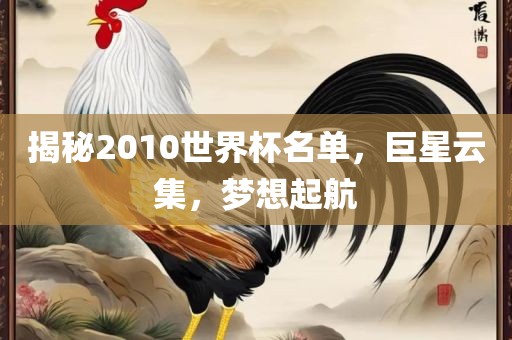 揭秘2010世界杯名单，巨星云集，梦想起航
