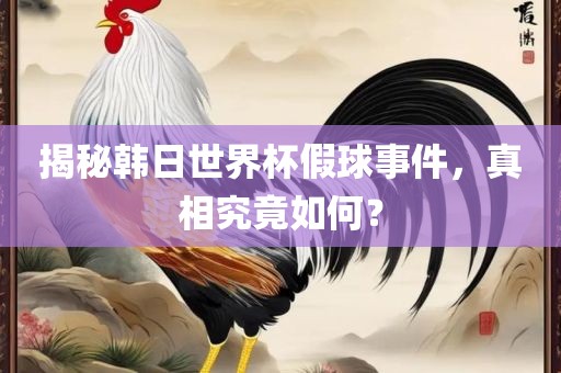 揭秘韩日世界杯假球事件，真相究竟如何？