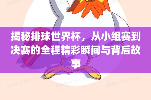 揭秘排球世界杯，从小组赛到决赛的全程精彩瞬间与背后故事
