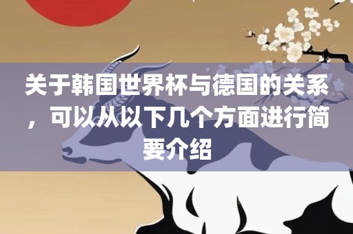 关于韩国世界杯与德国的关系，可以从以下几个方面进行简要介绍