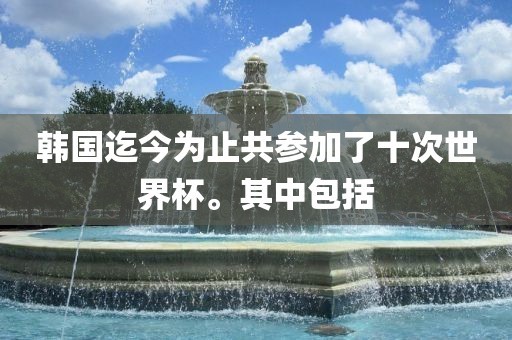 漯河市盈旭机械设备有限公司韩国迄今为止共参加了十次世界杯。其中包括