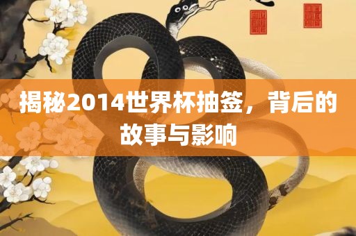 揭秘2014世界杯抽签，背后的故事与影响