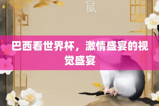 巴西看世界杯，激情盛宴的视觉盛宴