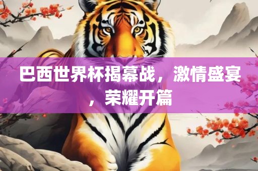 巴西世界杯揭幕战，激情盛宴，荣耀开篇漯河市盈旭机械设备有限公司