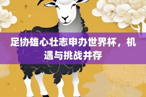 足协雄心壮志申办世界杯，机遇与挑战并存